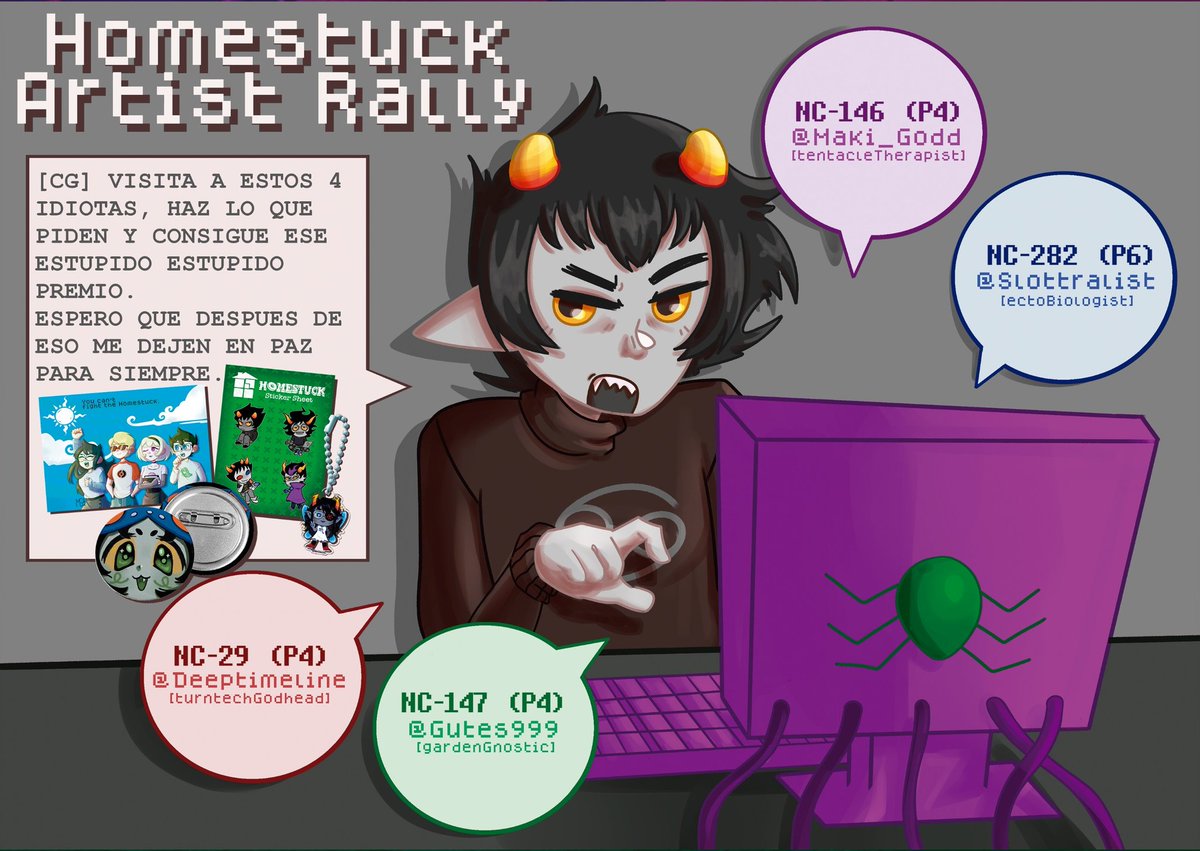 Maki_Godd's tweet photo. VAMOS A HACER UN RALLY DE HOMESTUCK PARA #JapanWeekendMadrid !!!
@Gutes999 
@slottralist 
@ideeptimeline 
Homestuck fans reportense https://t.co/FGuDTTU0G2