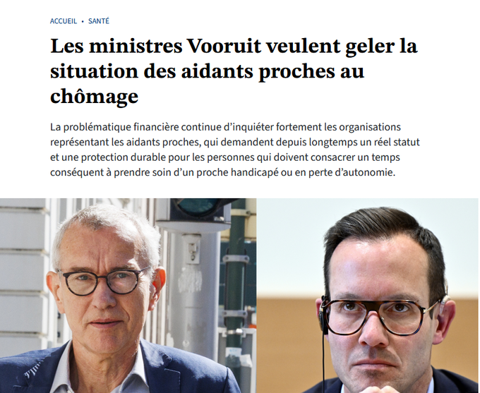 PYDermagne's tweet photo. Heureux de voir Vooruit nous rejoindre: notre proposition de loi exonérant les aidants proches de l'exclusion du chômage sera examinée en commission mercredi, on pourra juger de la volonté et de la sincérité des différents partis. https://t.co/lkYDlDR7Je