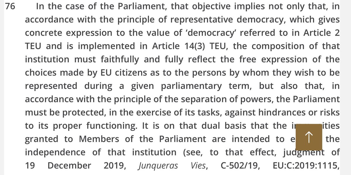 josepcosta's tweet image. Em reconcilia una mica amb la justícia europea que, més enllà del que suposa professionalment guanyar una demanda sense cap precedent, la sentència no es quedi en el cas concret sinó que afirmi que la immunitat dels parlamentaris existeix perquè cal protegir el vot de la gent.