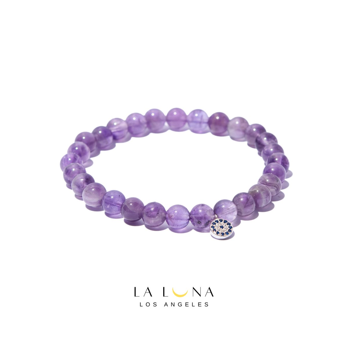 La Luna Los Angeles sterling silver evil eye jewelry 🧿 amethyst bracelet 🧿