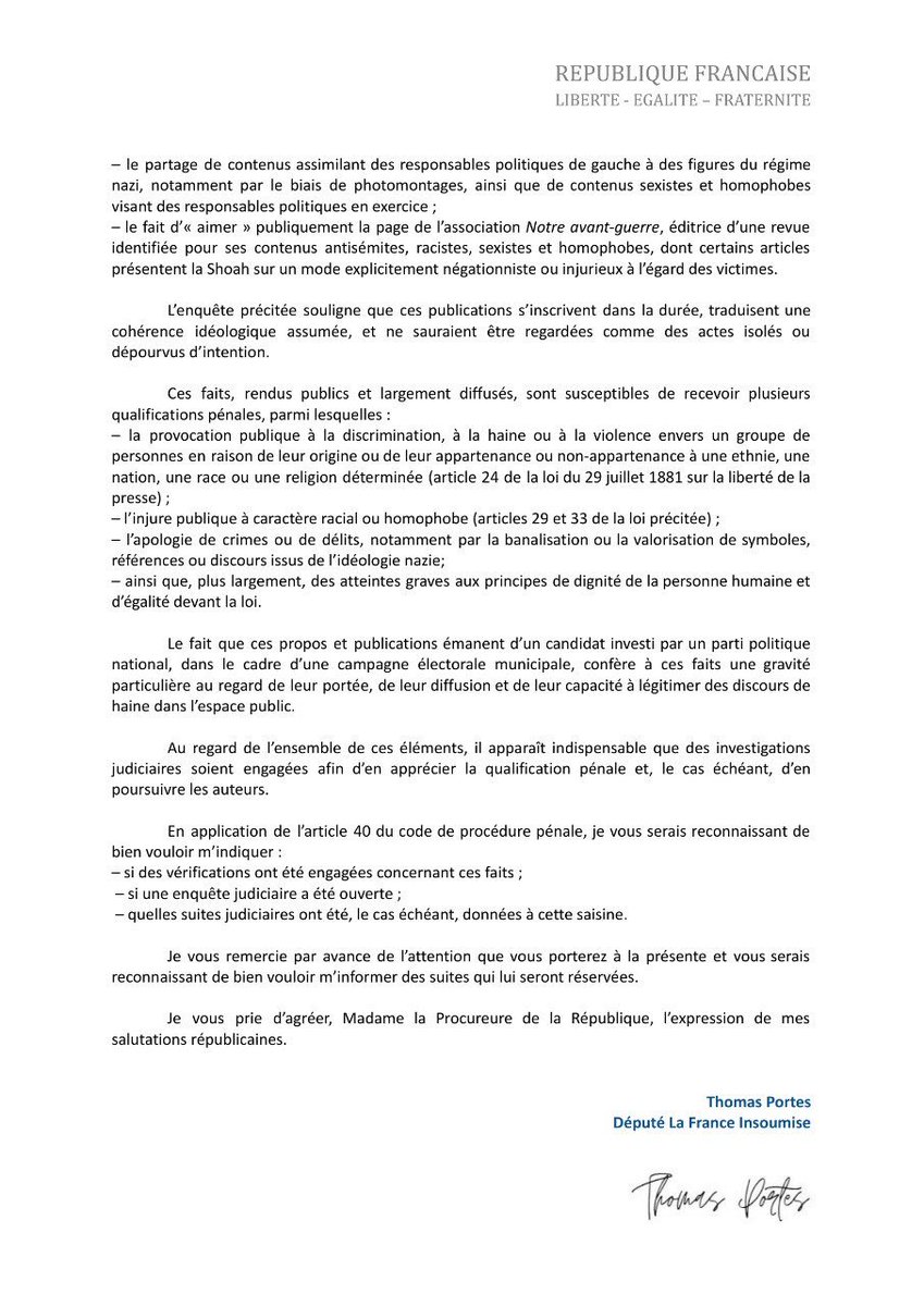 ⚫️✊« Je suis raciste sans honte ni remords »
« La France aux Français »
Promotion du « Grand remplacement » …

Sur sa page Facebook, la tête de liste RN pour les municipales à Thonon-les-bains (Haute-Savoie) Patrick Rean publie et relaie des contenus racistes, sexistes et
