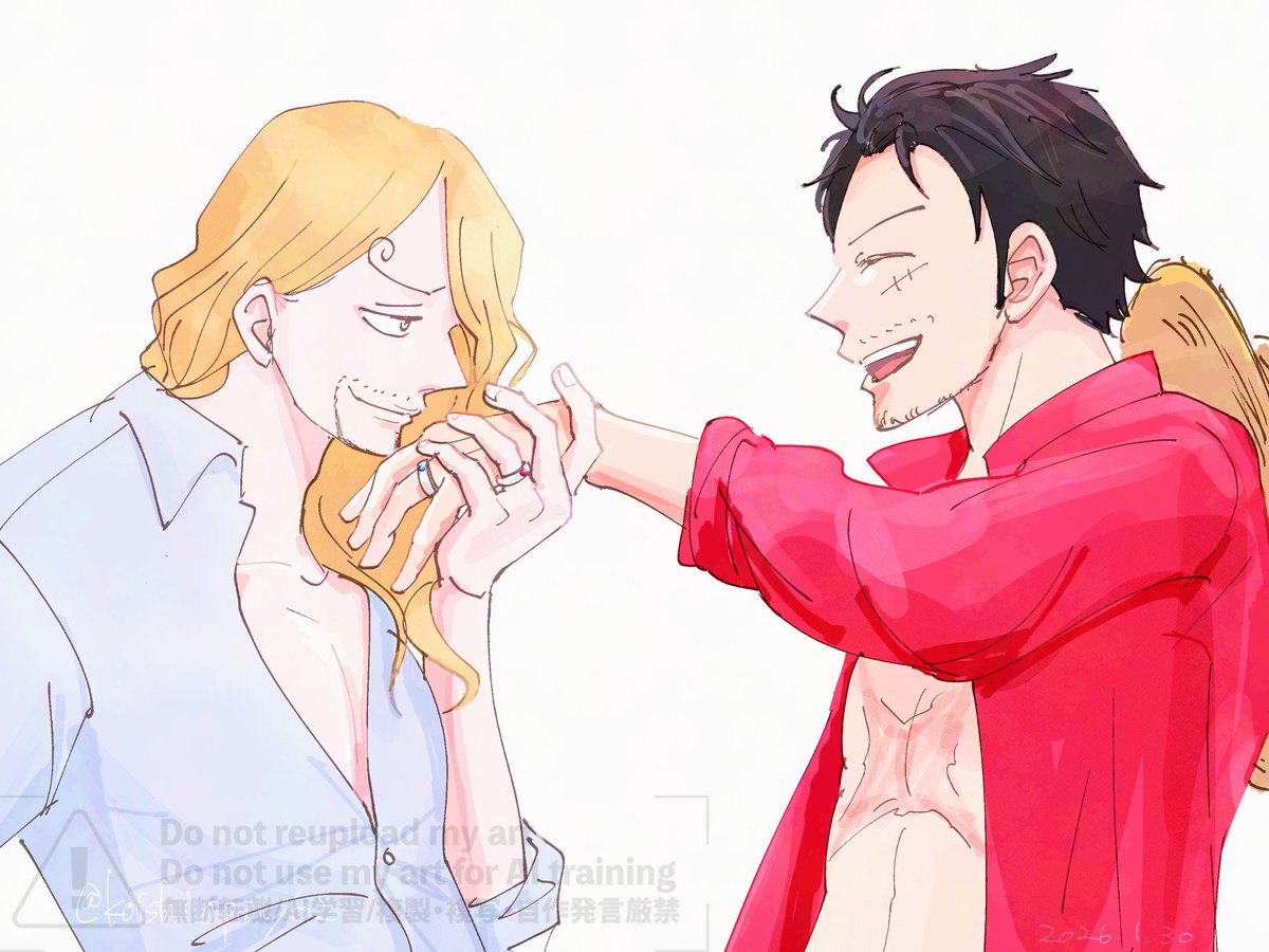 #ひらいて赤ブー 
ルサンオンリー
#王とコックの夢みるサンシャイン
O🏴‍☠️E PI🏴‍☠️C🌊
ル👒ィ×サ🕒ジ
#lusan
継続開催よろしくお願いします！

RP数が集計対象なのでよかったらご協力下さい❤️💙