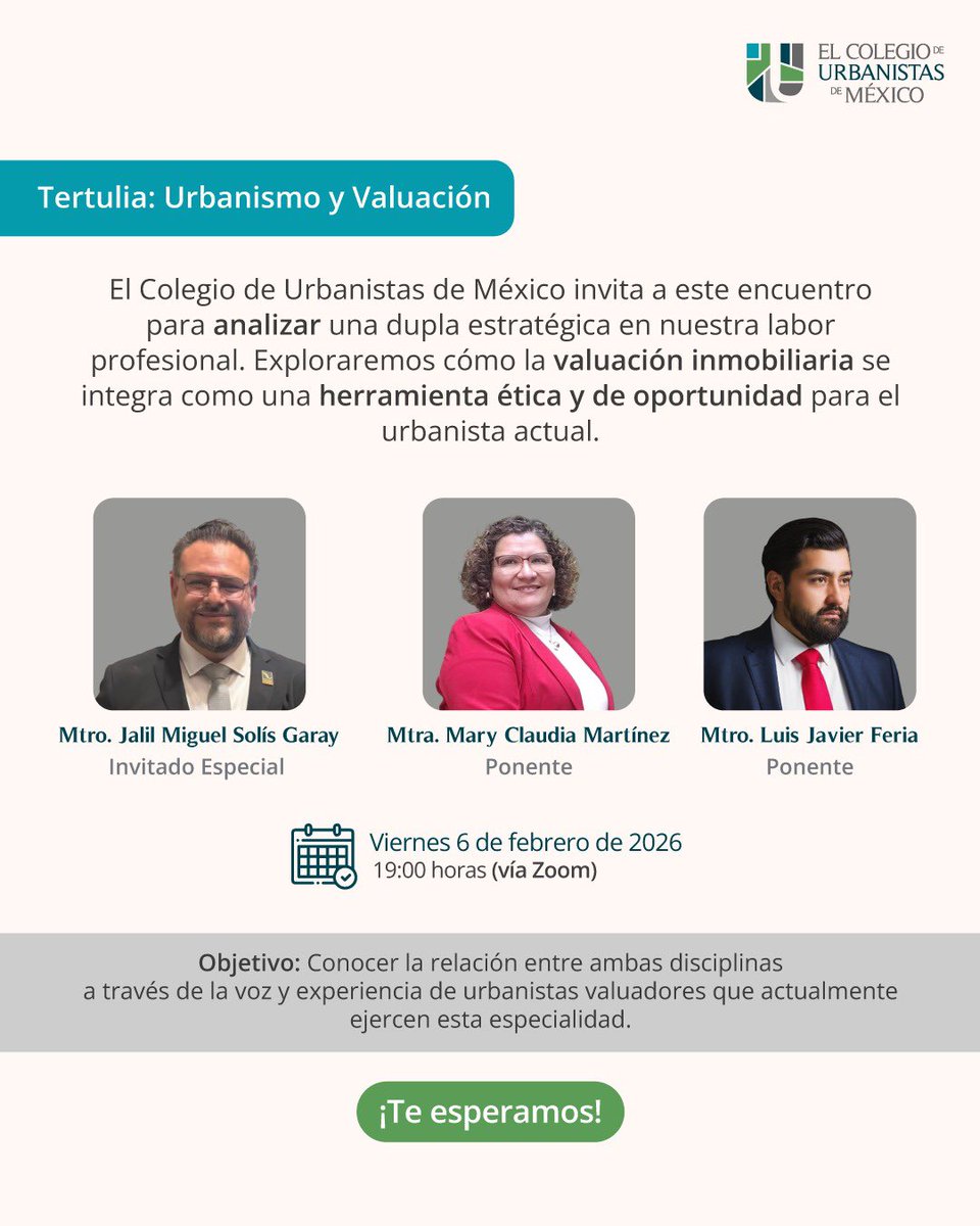 El Colegio de Urbanistas de México tweet media