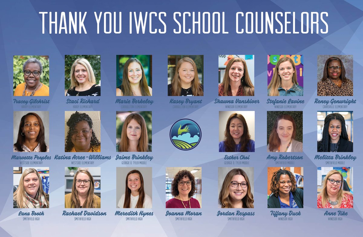 IWCSchools's tweet photo. In honor of National School Counseling Week, IWCS would like to recognize all of our amazing School Counselors.  Thank you for all that you do for our students, staff, and school community! #schoolcounselingweek #schoolcounselorsrock https://t.co/fIoVliB2EP