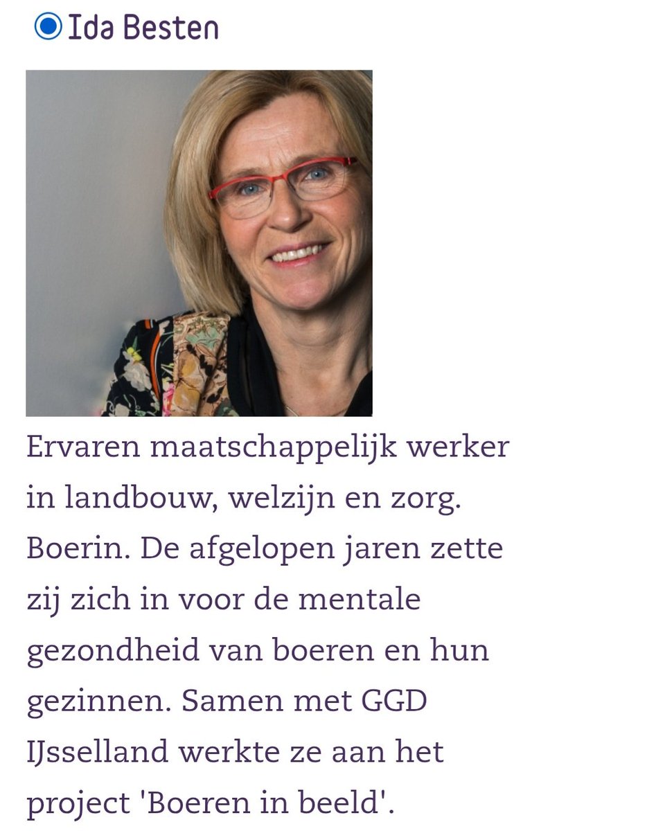 Stem nu op een #boerindemedia ✅

* Belangrijk dat boerinnen als professional in de media komen. 

* Zeker nu voedselzekerheid en de mentale gezondheid vd boeren onder druk staan. 

* International Year of the Woman Farmer #IYWF 

🖍  stemmen kan hier! share.google/Vj9K7yAzIawiQB…