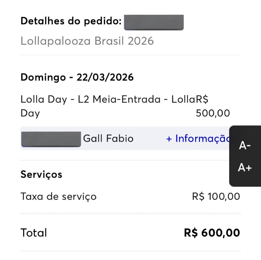 thesolisaurus's tweet photo. 🚨 Vendo um ingresso Lollapalooza 
 Ingresso Meia entrada dia 22/03 DOMINGO 
Motivo da venda: Harry Styles 
Valor: R$500 no site está 630

🚨Mando todas as confirmações que quiser 
Katseye/Lorde/ Tyler/ Djo/ Lolla https://t.co/rwHyjBeulk