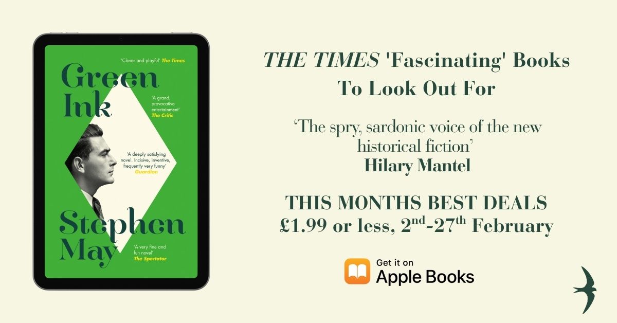 What happened to Victor Grayson?

Whatever the truth, Green Ink imagines what might have been with brio, humour and humanity.

GREEN INK by Stephen May is in this months’ Apple Best Book Deals - get it now for £1.99 or less.

Offer ends 27th February.

apple.co/4bDGwNk