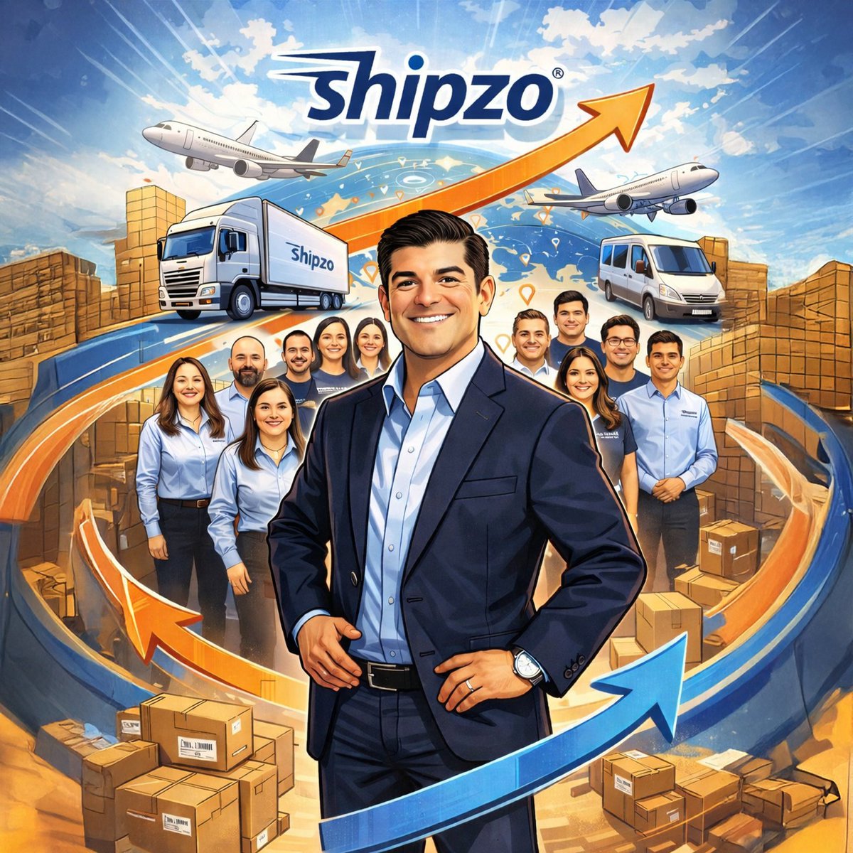 ShipzoCo's tweet photo. The Shipzo team, AI style. https://t.co/aFzHvqpB9x