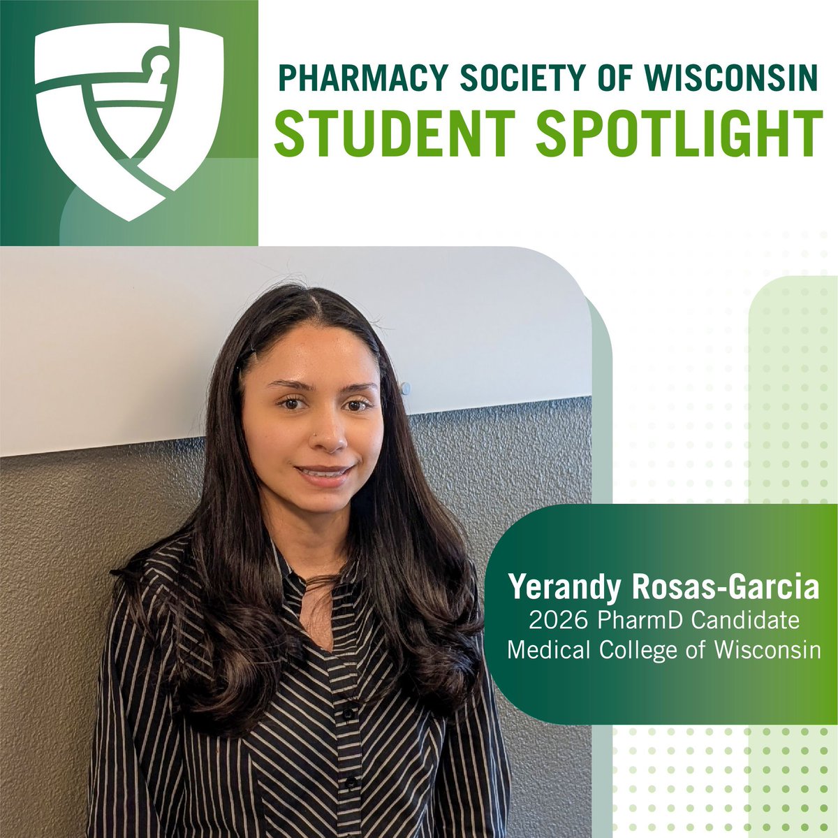 PSWpharmacists's tweet image. APPE Student Spotlight 💚 Meet Yerandy Rosas-Garcia (MCW), who spent 6 weeks at PSW helping write FastFacts, reboot the Pharmacy Tech Forum, explore GLP-1 use in patients with limited health literacy, and translate patient handouts to Spanish. Thank you, Yerandy! #APPE