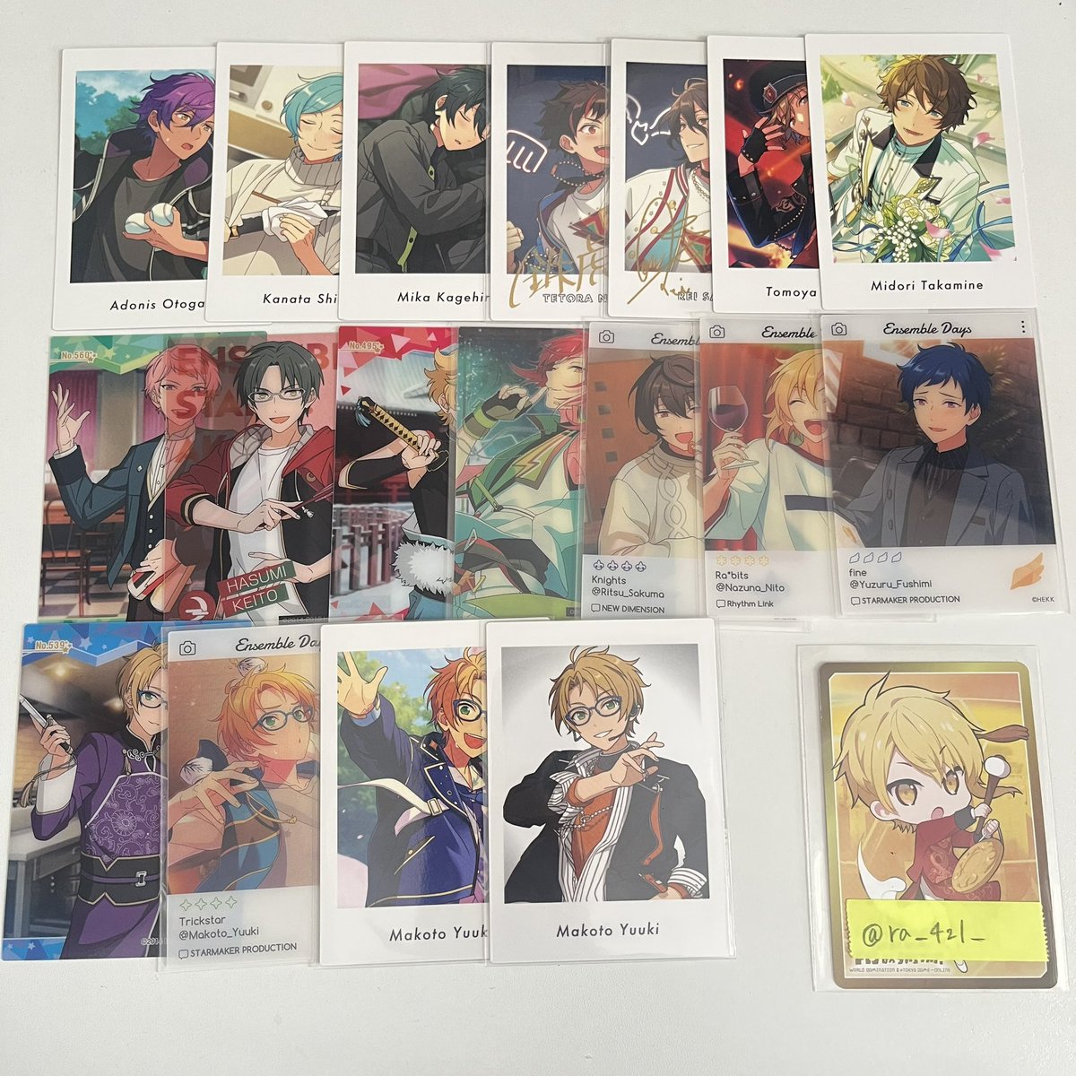 ra_421_'s tweet photo. @1 あんスタ グッズ 買取 譲渡 ぱしゃっつ ぱしゃこれ 缶バッジ

譲→画像
求→ご希望額

都内手渡し/メルカリ通し優先>>郵送
紙類3⬆️~、缶バッジ含む場合2~
ユニット/キャラごとまとめて優先 https://t.co/wUwmugkFej
