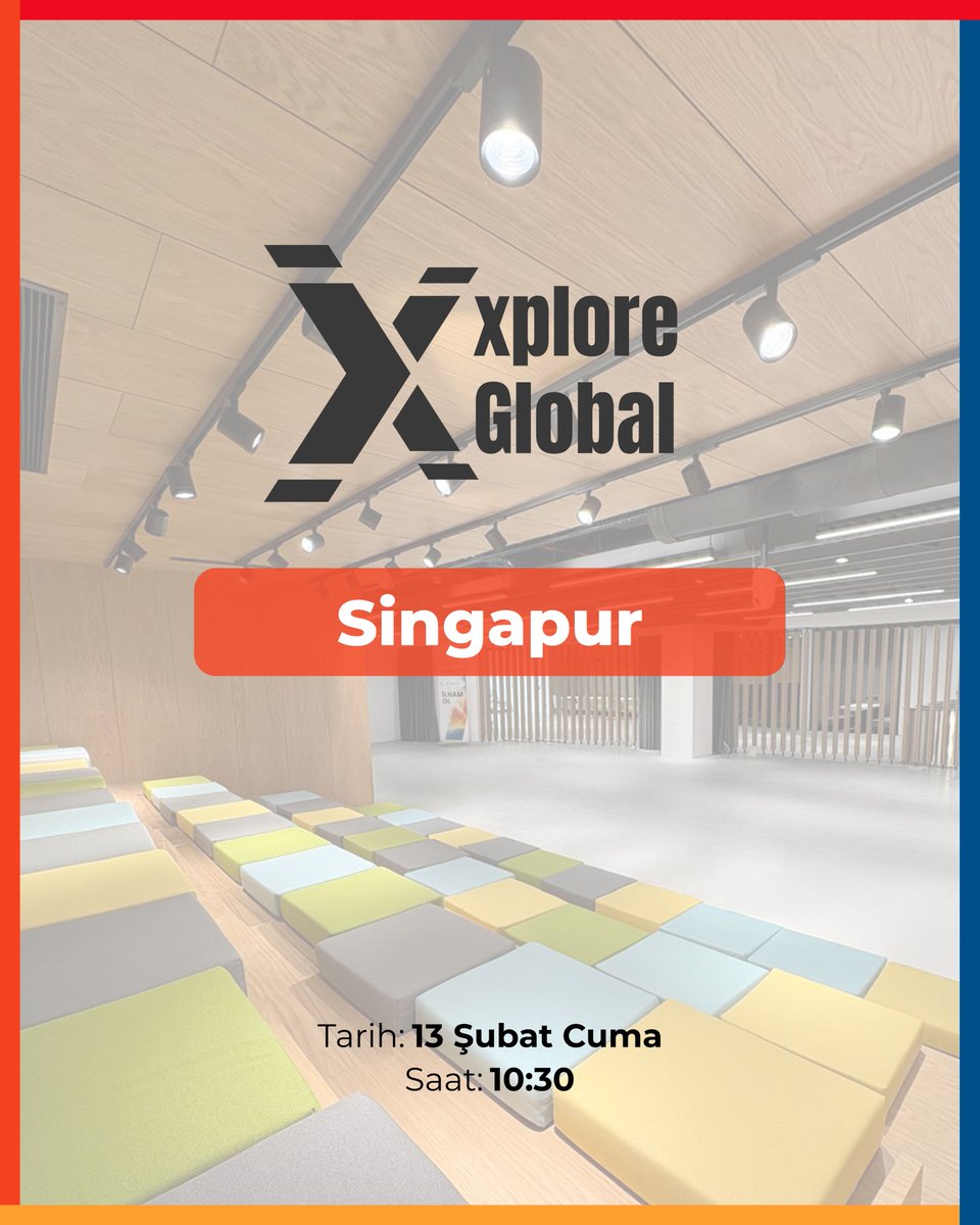 garajxco's tweet photo. 🌍 Xplore Global devam ediyor!
İkinci durak: Singapur 🇸🇬

Enterprise Singapore Bölge Müdürü Yogeindran Thiayagarajah katılımıyla Singapur startup ekosistemini keşfedin!

📅 13 Şubat 2026 | 10:30
📍 Garaj X TEKMER
🔗 https://t.co/il7CI06wi3 https://t.co/il7CI06wi3 https://t.co/Ef8Q1X9U09