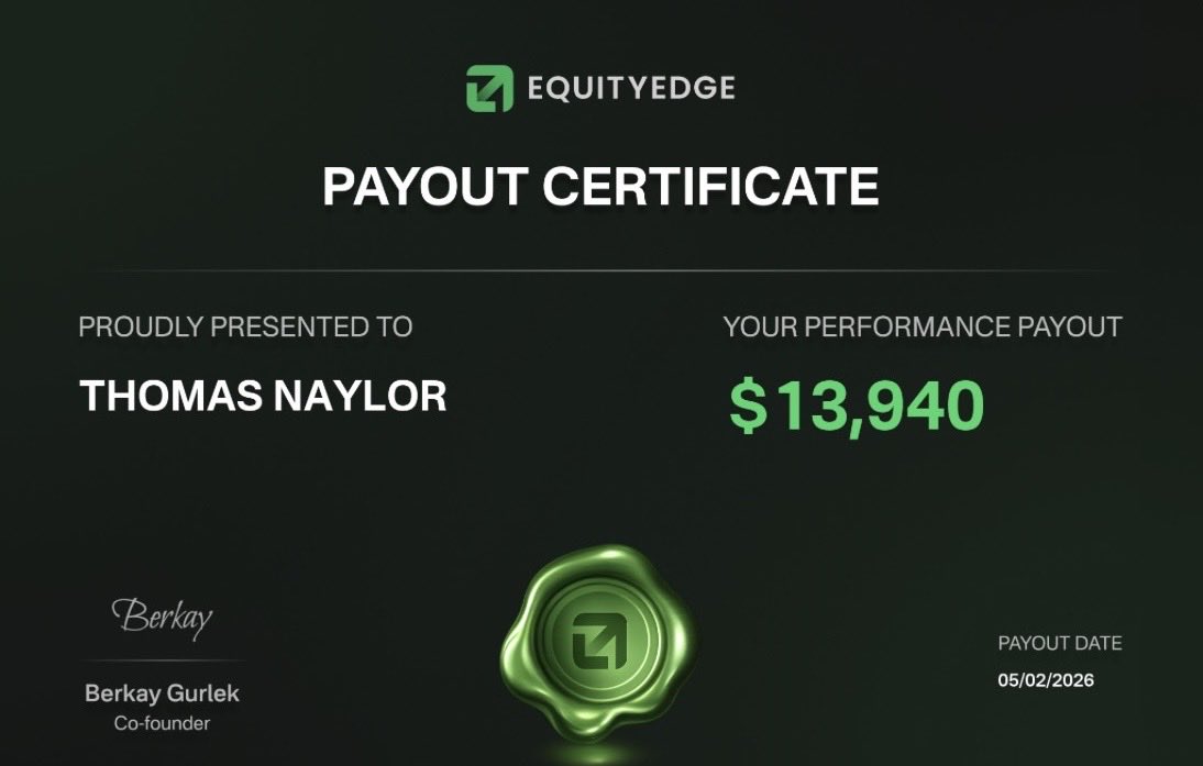 tn0151's tweet image. MY BIGGEST PAYOUT TO DATE, THANK YOU EQUITY EDGE

This marks my first payout with @EquityEdgeUK and my largest payout to date. 

Trading the newly launched 300K Instant account that only cost $314, disciplined risk management and consistent execution over eight trading days