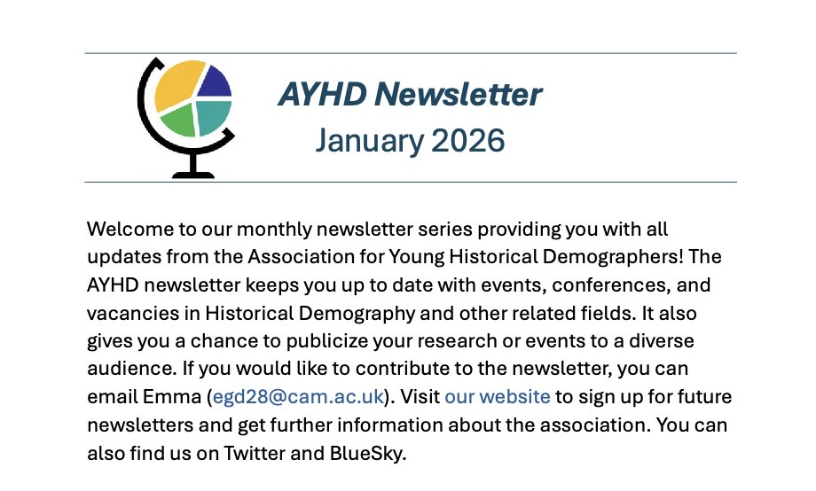 Association for Young Historical Demographers tweet media