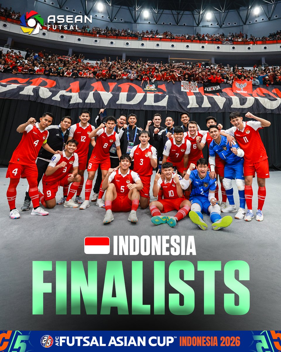 🇮🇩 Indonesia Finalists AFC Futsal Asian Cup™ 2026.

#AseanFutsal | #ACFutsal2026