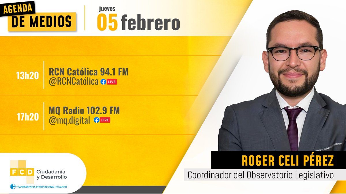📢#FCDenMedios│Te invitamos a escuchar el análisis de <a href="/RogerCeli1/">Roger Celi</a>, coordinador del Observatorio Legislativo, en: