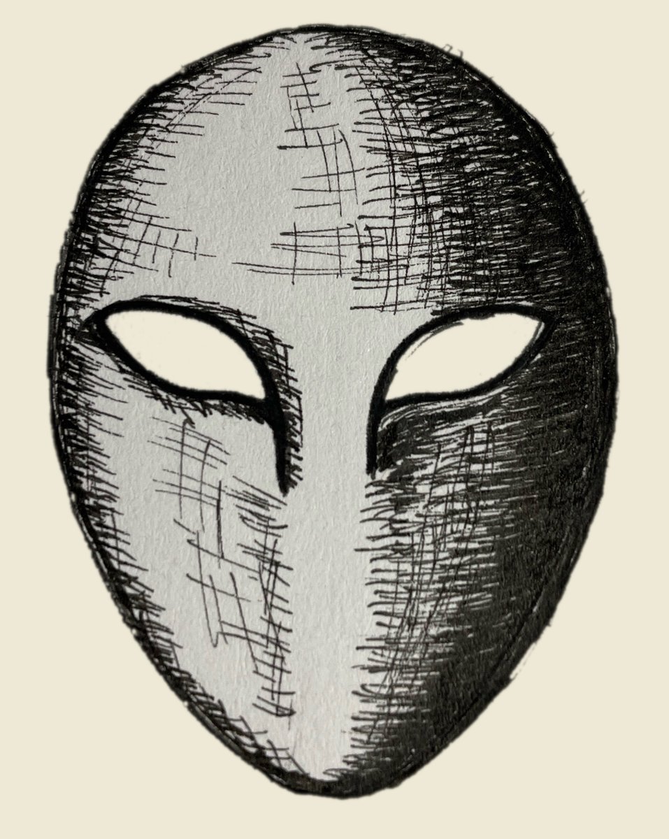 TAR_Kirk's tweet photo. Another chapter ornament for Children of Strife: The Confluence... and this one might look a little familiar to some of you. 

Just an unfinished porcelain mask, its red smudges at the eye slits faded from time and neglect.