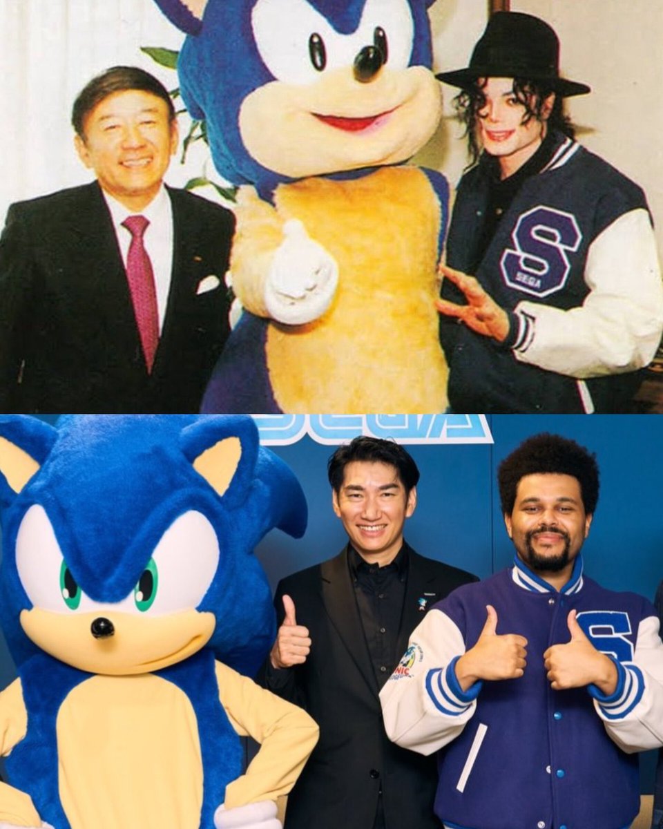 FrenchRapUS's tweet image. 🚨 INCROYABLE ! 

The Weeknd a recréé les photos iconiques de Michael Jackson jouant à Sonic en 1993 🥲