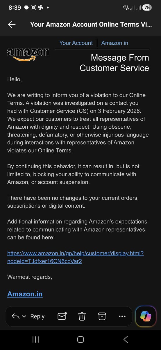 Dhruvkumar6's tweet image. @AmazonHelp @amazonIN you like agents want dignity than teach them how to behave and listen to the customer issues there arrogance doesn't work real life. Ur agent can abuse and rude. #avoidAmazon at least provided link should work.