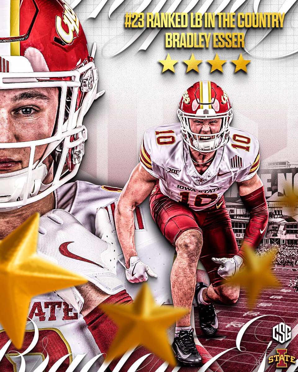 Proud of our guy <a href="/bradleyesser11/">Bradley Esser 26’ LB</a> 💪🔥
Ranked #23 in the country at his position and earning a 4⭐️ rating on Rivals.
Hard work showing up. This is just the beginning.📈
.
.
.
#CSGFamily #CSGFam #SportsAgency #morethananagency