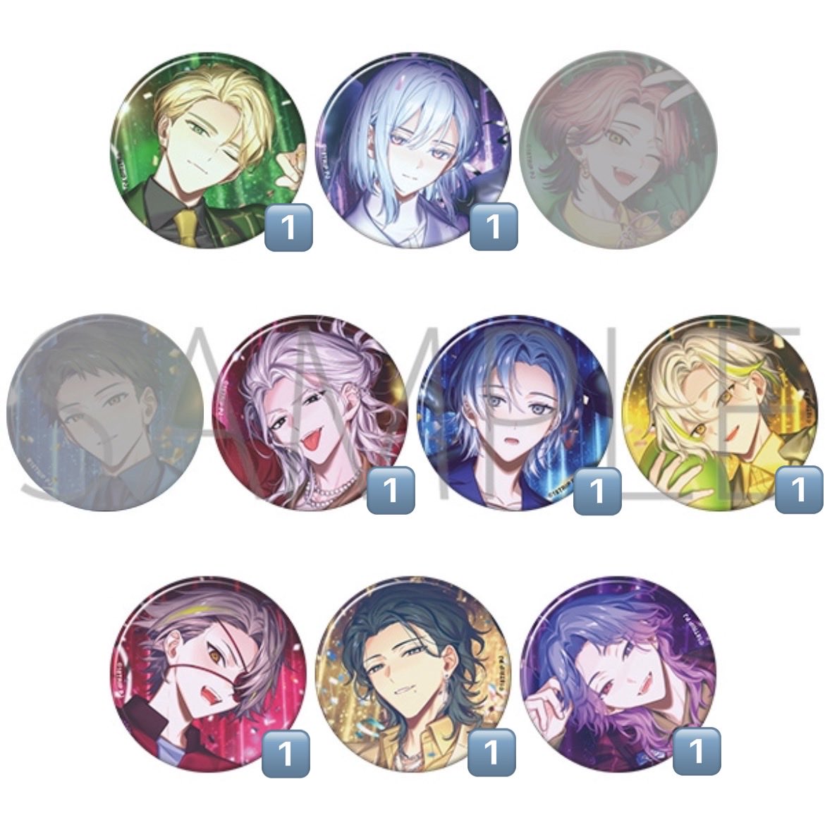 交換・譲渡・仮約束】 エイトリ 18TRIP缶バッジ キャラバッジ