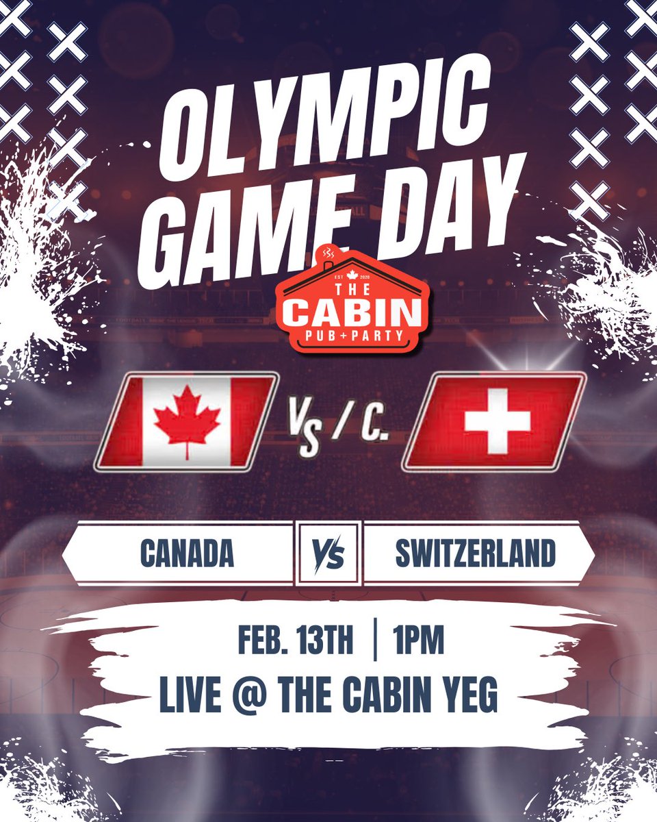 Nothing beats Olympic hockey and a cold one 🇨🇦 🏒 
We’re turning up the volume tomorrow for Canada vs. Switzerland!

Grab the squad for our game day deals:

🍺 $5.75 Molson &amp; Coors Light
🍔 $5.25 Cheeseburgers

Puck drops at 1:10 PM MST, specials start 30 minutes before puck drop