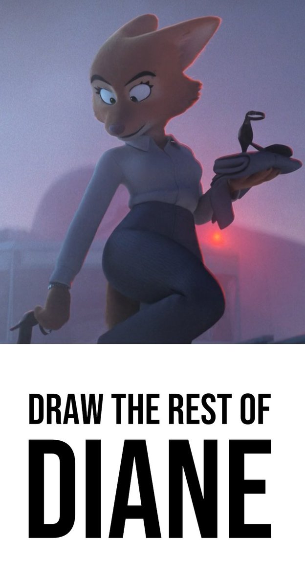 onunoxu's tweet image. Draw the rest of Diane Foxington!