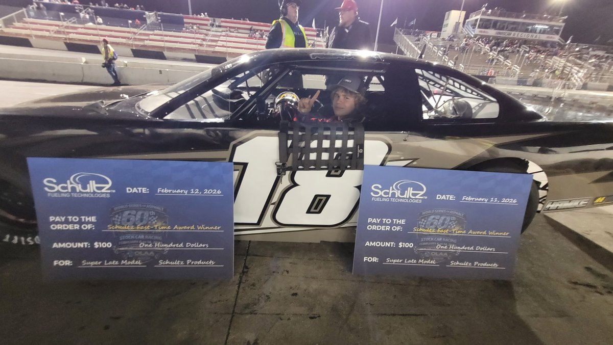 Max Reaves goes back-to-back in pole qualifying for the Super Late Models at <a href="/newsmyrnaspdwy/">New Smyrna Speedway</a> to earn not one but two Fast-Time Awards from Schultz.
 
Congratulations to one of the sport’s true rising stars.  🏁