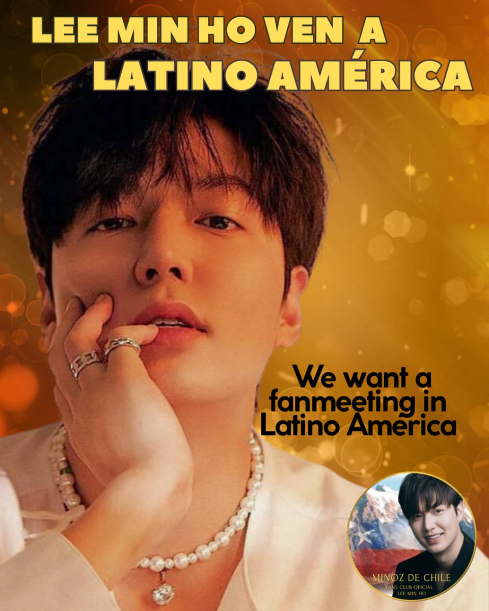Latam te espera con los abrazos abierto .
#LeeMinHoEnLatinoamerica #MinozLatam #LatamLovesLeeMinHo

<a href="/ActorLeeMinHo/">Lee Min Ho</a> <a href="/kpopchileof/">K-POP CHILE</a> @samEntrete <a href="/ninshi_ent/">Ninshi Entertainment</a> <a href="/zafiroLive/">Zafiro Internacional</a>