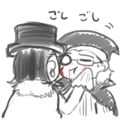 Dear_flower1002's tweet photo. 返り血ふきふき🎩🍬
「✝、血くらい拭いなさい」
「…強いぞ」 https://t.co/nFTiFQ2fOb