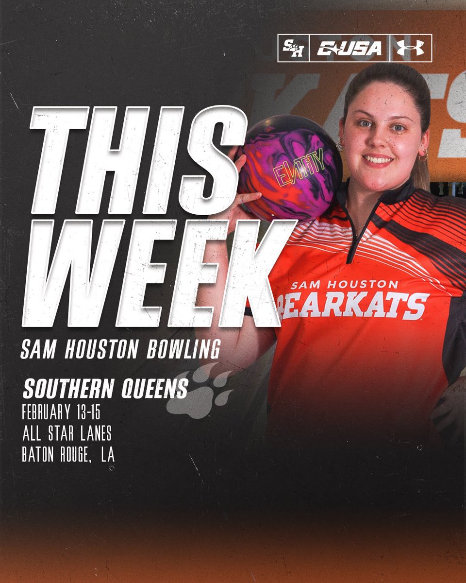 BearkatsBOWL's tweet photo. Baton Rouge here we come 👊
Tune In LIVE throughout the wknd as your KATS look to bring home the hardware back to Texas.
Eat ‘Em Up KATS!!!
#smartbowling #iAMBowling #Driven2Bowl #NoLimitsOnUs #CUSA
@SamHoustonState @BearkatSports @TrackBowling @IAMBowling_LV https://t.co/itn4PYhdHu