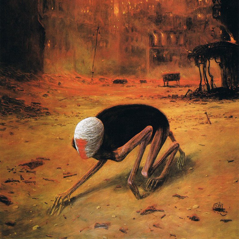 mckbns's tweet photo. @SoveyX a thing from Beksiński's paintings https://t.co/6fW1ZGZaCD