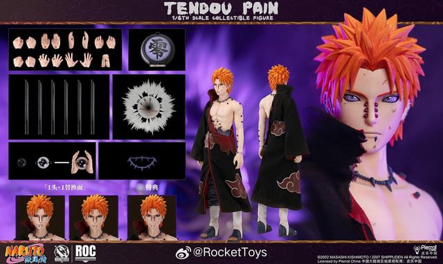 Rocket Toys 1/6 Scale Akatsuki #Naruto Shippuden Pain Action