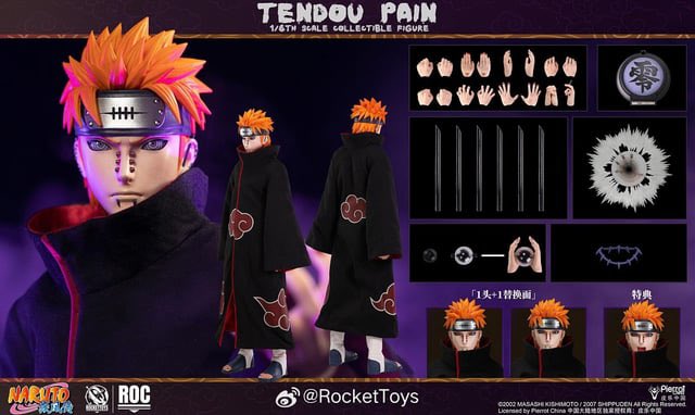 Rocket Toys 1/6 Scale Akatsuki #Naruto Shippuden Pain Action