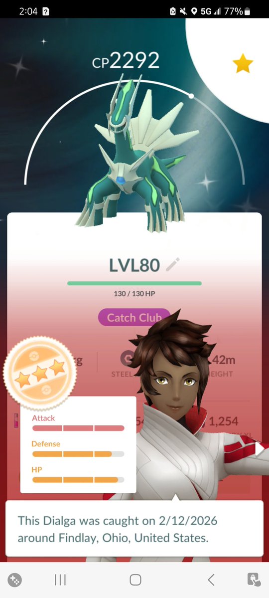 Had been saving this; Decided I should do the thing today, as Dialga is my favorite legendary. Thank you to those friends who have helped along the way &amp; to those who managed to join my scoffed raid 🫶 💜✨️
🎉 Level 80 🎉
Now what? 🤔
#PokemonGO