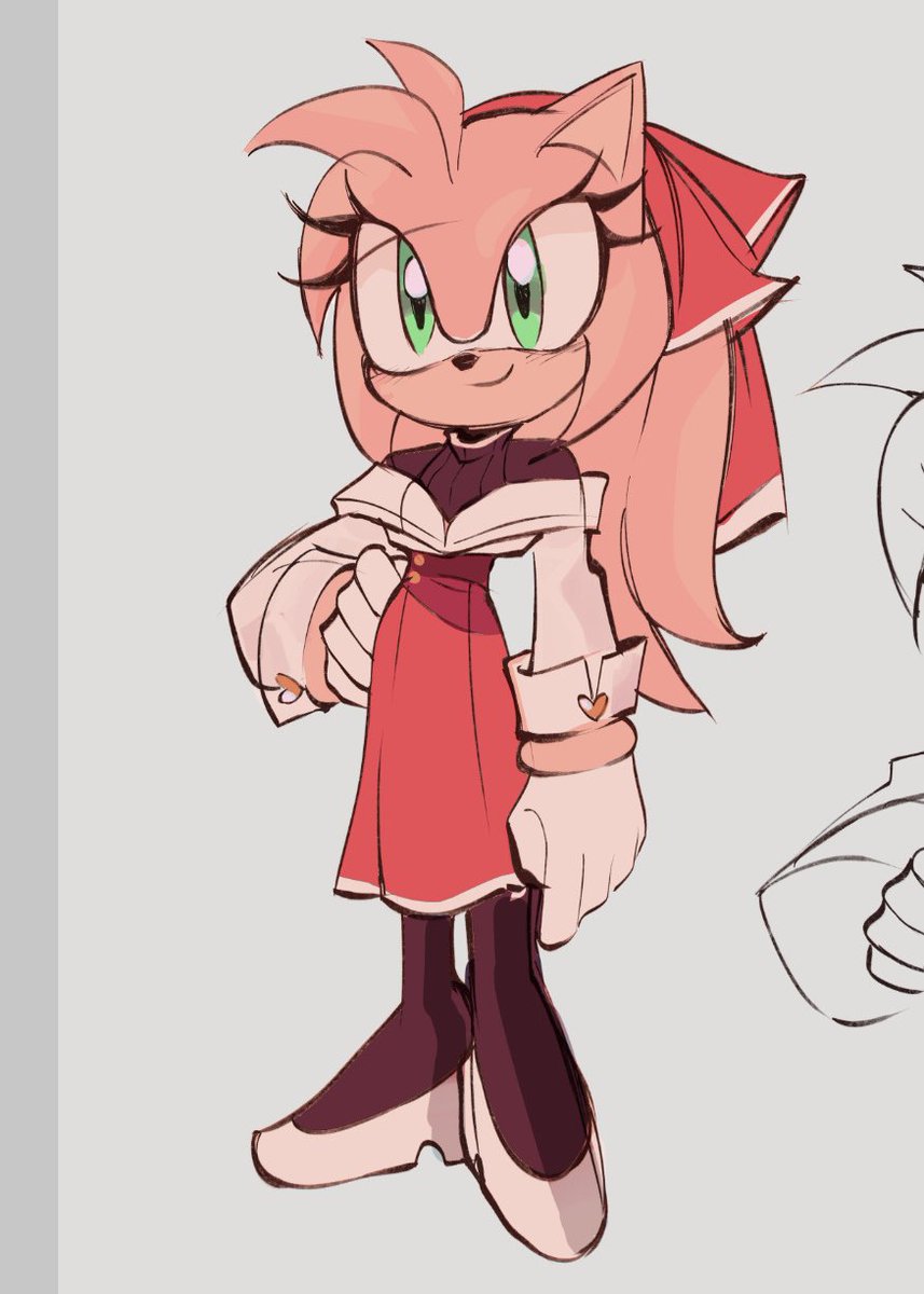 (wip) chipping away on my older amy design for my AU #amyrose