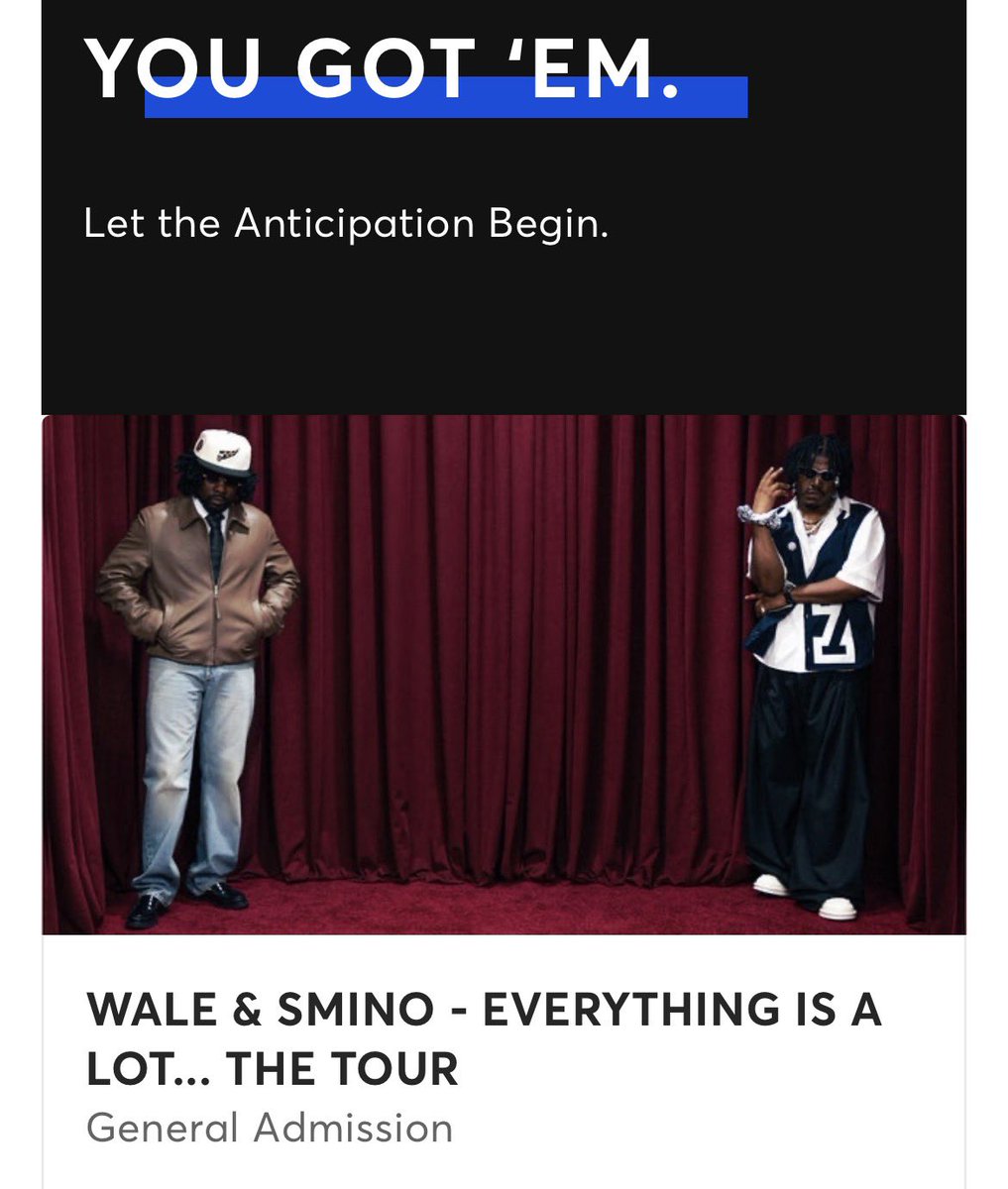 #EIATour <a href="/Wale/">Wale</a> 

City on fire
BGM
LoveHate Thing