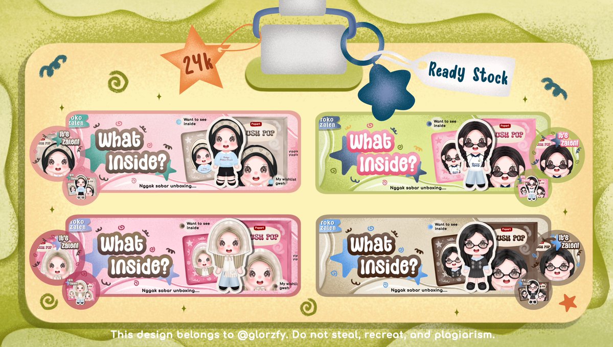 Help Repost &amp; likes🫶🏻! Thank you so muchie 🍊

Halo mentimun!
zal ada 8 ready stock layout nihh. bisa recolor dan resize dengan +3k🙌🏻. yuk sung jemput di dm atau chat tele ajaa yaa. 
Thank u so muchie⭐💖

p.s cek alt for the info

Tag. Layout chibi
#zonauang #zonajajan #zonaba