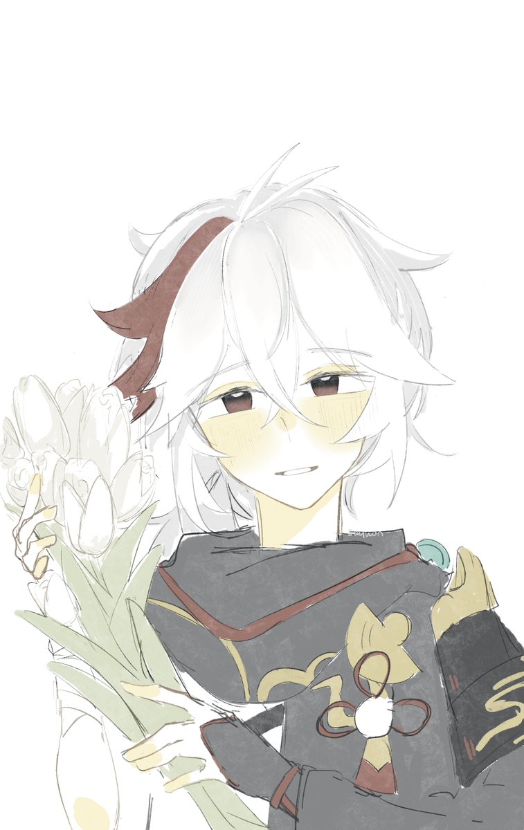 white tulips #kazuha #MapleDeerFebruary2026