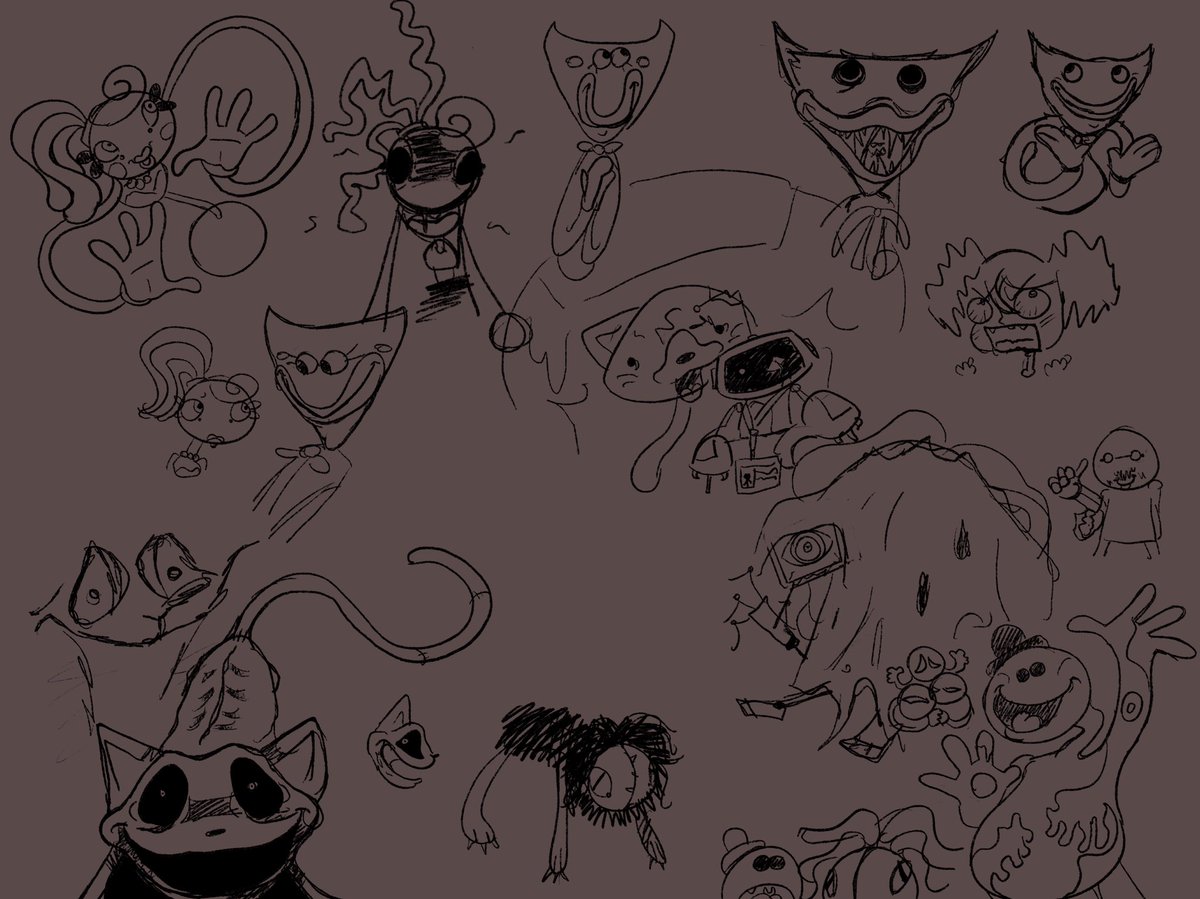 My #PoppyPlaytime big doodles  and designs