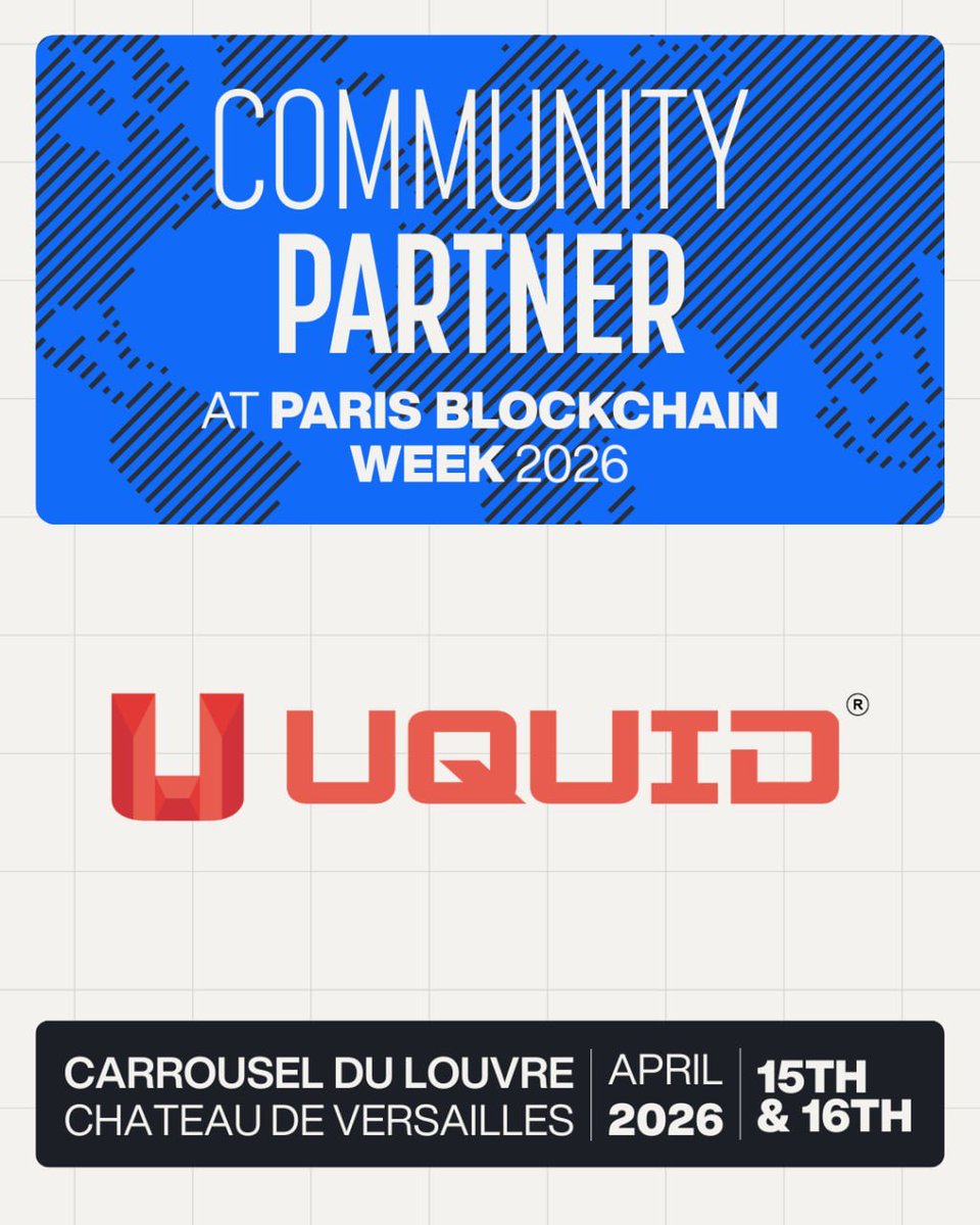 🚨 UQUID is proud to be a Community Partner of Paris Blockchain Week 2026 🇫🇷

Paris Blockchain Week 2026 (<a href="/ParisBlockWeek/">Paris Blockchain Week</a>) marks a clear shift toward an institutional-first approach to digital assets. Taking place April 15–16 at the Carrousel du Louvre, the event focuses on how
