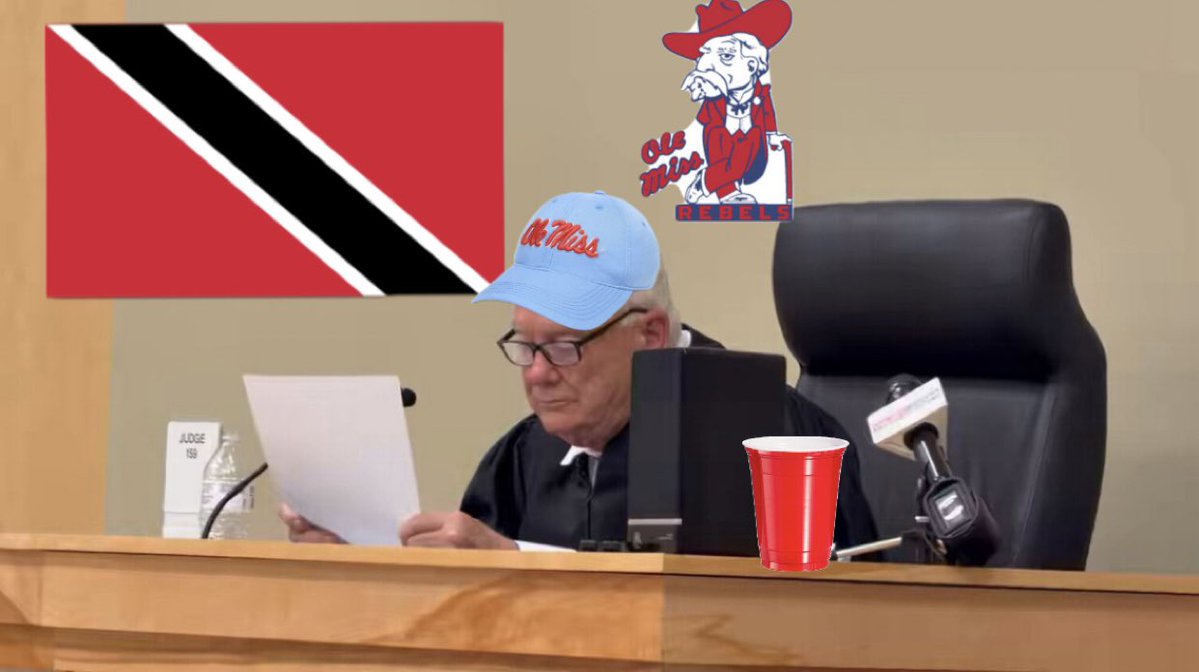 “Yes Trinidad, I’m fairly ruling in your favor, they treated you so unfairly!”

“Now, can you sign my flag on your way out?”