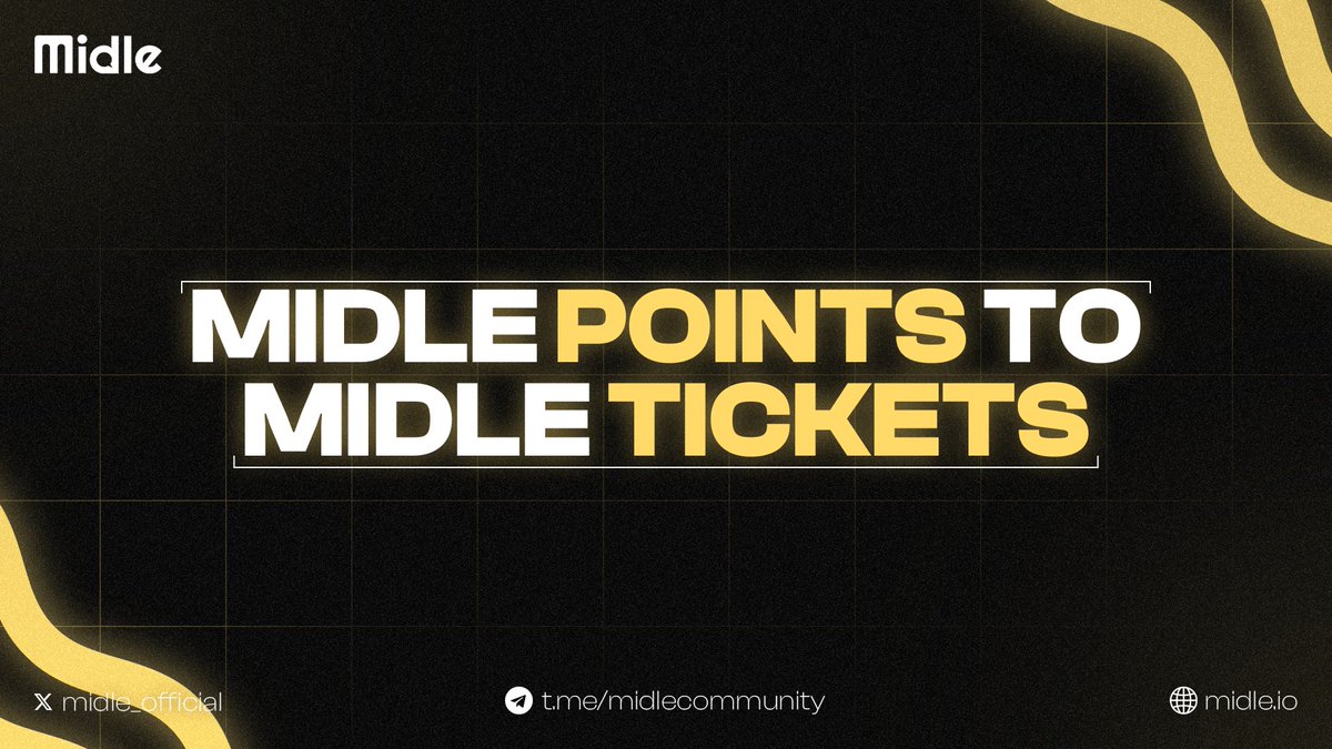When you complete tasks, your Midle Points are automatically converted into Midle Tickets. 🎟️

You can use them in weekly and monthly giveaways to increase your chances of winning rewards.

Start now. 👉 app.midle.io