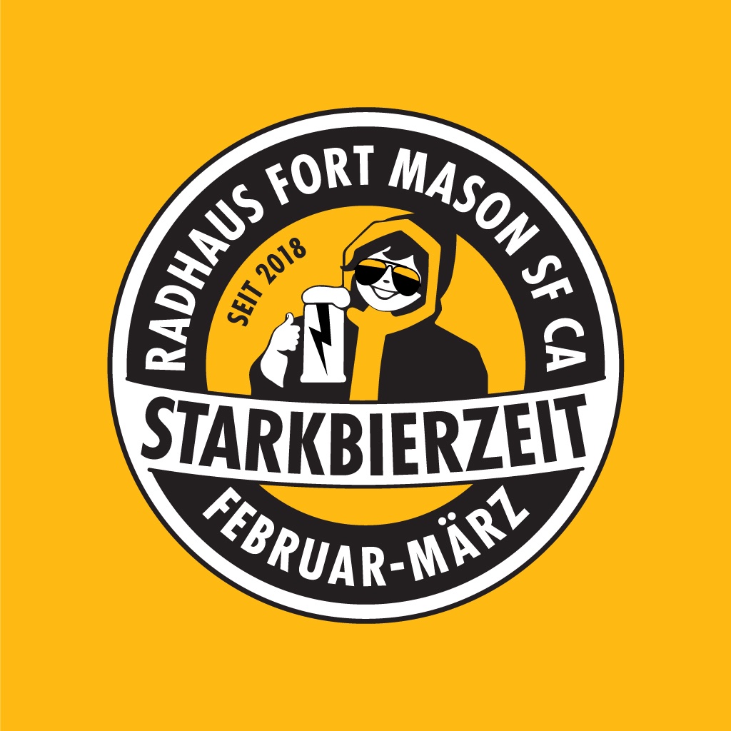 Radhaus is proud to announce our yearly holiday, STARKBIERZEIT (since 2018). It begins Valentine’s Day, and runs through April Fool’s Day. During this time we will have delicious food, rotating strong beer specials, strong music, and a new limited STARKBIERZEIT 2026 T-SHIRT.