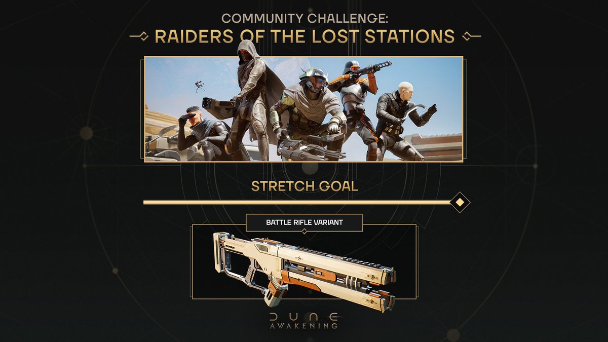 You did it! You smashed all the milestones and blew past the stretch goal. As a reward, you've unlocked the Battle Rifle variant for everyone!

The first rewards will be available in the game next week. The Battle Rifle variant will be available in version 1.3.10.0. Great work!