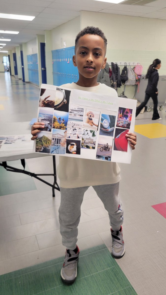 JohnAdamsElem's tweet photo. Mr. Perin's ELA fifth graders created vision boards and then wrote personal essays about how they see their futures. #goals #VisionBoard2026 #BeEager #JARootsandBlooms #EagerEagles https://t.co/KD5YTnxAVq