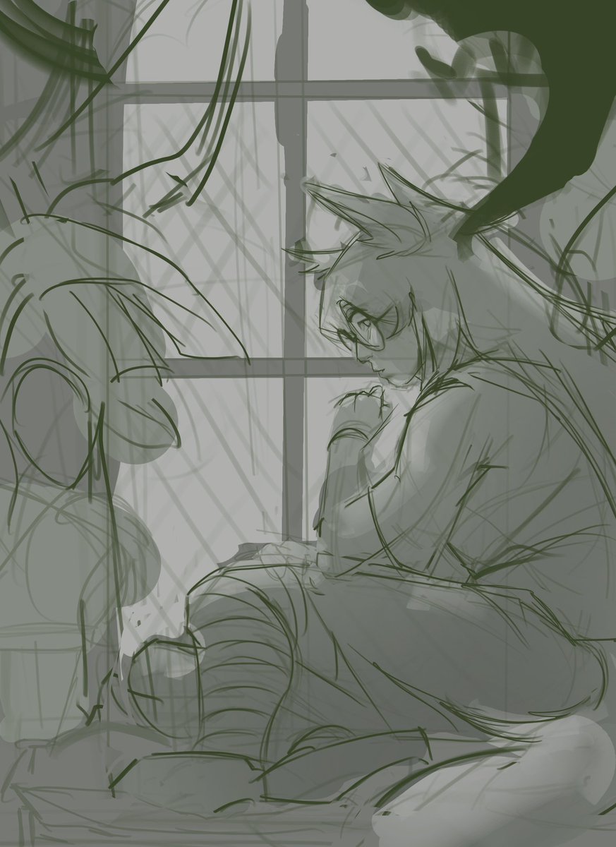 neverdrawing's tweet image. ok im never going to finish this drawing so m releasing this jade sketch into the world be free