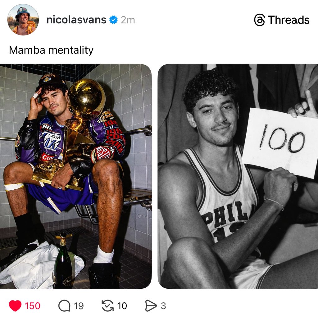 nicvansinfo's tweet photo. Nic shared these photos on Threads ahead of his NBA Celebrity All Star game debut tomorrow night! https://t.co/hMFBE9BogE