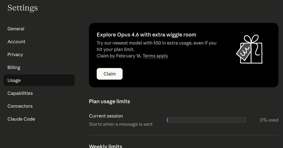 这些实打实的AI 厂商发的美金赠送券别忘了领：
1. Gemini Pro 用户每个月可以领10美金的 CGP Credit，（Ultra 用户每月可以领100美金），刚好可以用这个券在 GCP 部署 Openclaw，自己每个月再补个几美金就够了。领取地址：developers.google.com/program/my-ben…
2. Claude Pro 订阅用户，在截图所示的菜单路径中点击