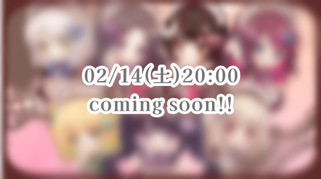 shinohono_'s tweet photo. 【告知】
2/14(土)20:00 coming soon!! 

紫乃ほの @shinohono_
杞憂 @o0https 
Hoshino Sena* @sena_4629 
野々原ぽぽ @5555cocoa2525 
gura @guratan_mogmog 
真白かな @msroookn 
音城歌那 @k4_n_a 
■ Mix：のんちゃん @nontyandayo 
■ Illust：伊咲ゆき ＠isaki_22
■ Movie：あいの @aino_2525 https://t.co/xNxWFKHskW