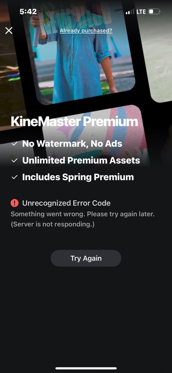 Frank_James80's tweet photo. @KineMaster i can’t find a place in the ‘help’ section to deal with my app acting like I don’t have an annual subscription. The nerve of this app trying to get me to watch an ad and put a watermark on my video.
Get this fixed guys!!! https://t.co/ecWPYCjgSJ